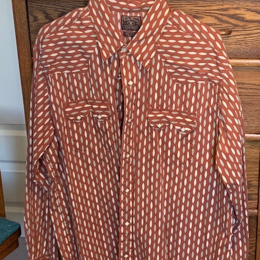 Lucky Brand snap front vintage western style XXL